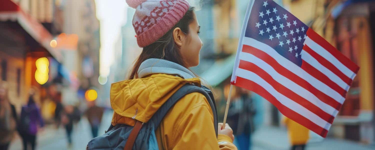 Estudiante de año escolar en Estados Unidos